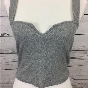 Lime blue crop top NWOT size L